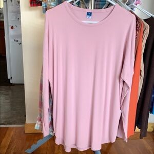 Old Navy Women Ribbed Pink Long Sleeve Tunic